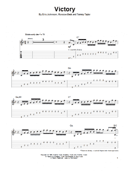 page one of Victory (Guitar Tab (Single Guitar))
