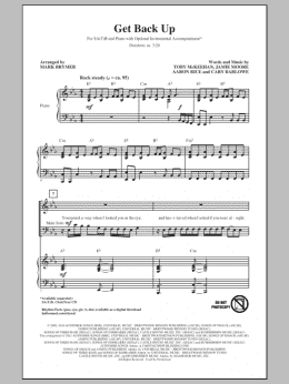 page one of Get Back Up (SATB Choir)