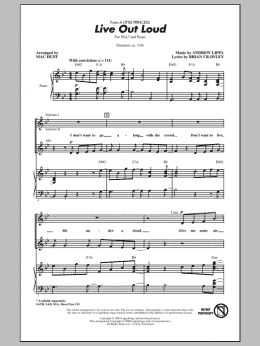 page one of Live Out Loud (SSA Choir)