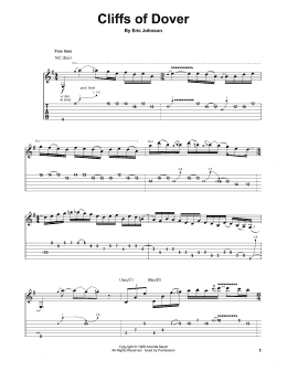 page one of Cliffs Of Dover (Guitar Tab (Single Guitar))