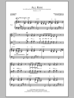 page one of All Rise (SATB Choir)