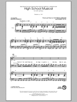 page one of High School Musical (SAB Choir)