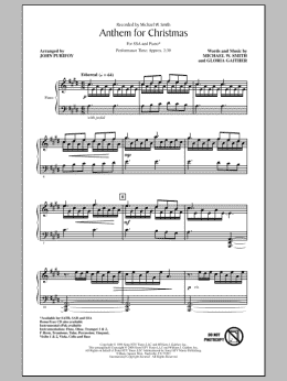 page one of Anthem For Christmas (SSA Choir)