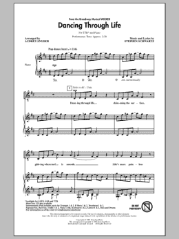 page one of Dancing Through Life (from Wicked) (TTBB Choir)
