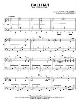 page one of Bali Ha'i (Piano Solo)