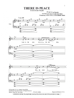 page one of There Is Peace (Unison Choir)