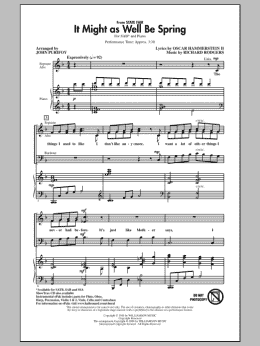page one of It Might As Well Be Spring (SAB Choir)