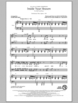 page one of Inside Your Heaven (SAB Choir)