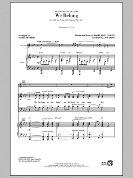 page one of We Belong (SAB Choir)