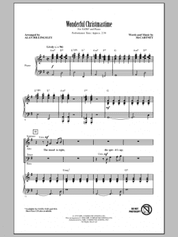 page one of Wonderful Christmastime (arr. Alan Billingsley) (SATB Choir)