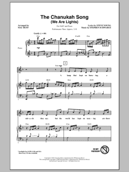 page one of The Chanukah Song (We Are Lights) (SAB Choir)