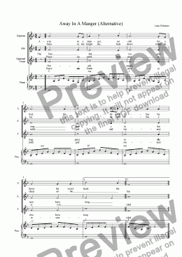 page one of Away In A Manger (Alternative Melody)