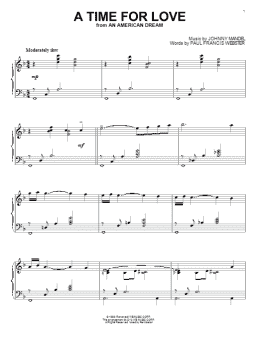 page one of A Time For Love (Piano Solo)