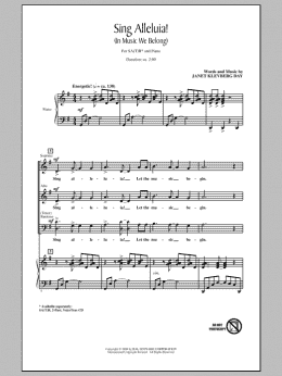 page one of Sing Alleluia! (In Music We Belong) (SATB Choir)