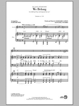 page one of We Belong (SATB Choir)