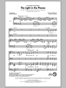 page one of The Light In The Piazza (arr. John Purifoy) (SAB Choir)