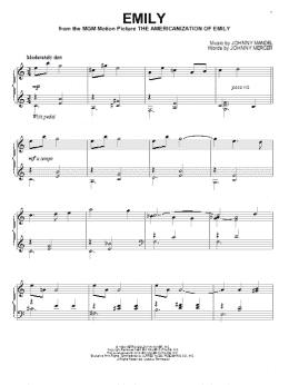 page one of Emily (Piano Solo)