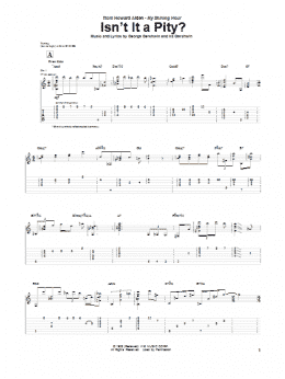 page one of Isn't It A Pity? (Guitar Tab)