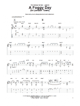 page one of A Foggy Day (In London Town) (Guitar Tab)