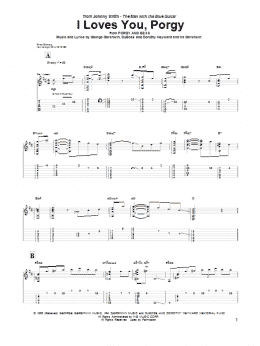 page one of I Loves You, Porgy (Guitar Tab)