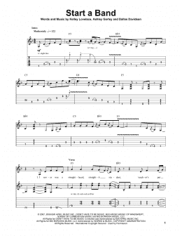 page one of Start A Band (Guitar Tab (Single Guitar))