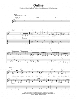 page one of Online (Guitar Tab (Single Guitar))