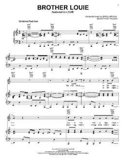 page one of Brother Louie (Piano, Vocal & Guitar Chords (Right-Hand Melody))