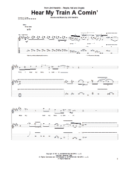 page one of Hear My Train A Comin' (Guitar Tab)