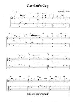 page one of Carolan's Cap (arr. Mark Phillips) (Easy Guitar Tab)