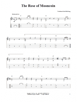 page one of The Rose Of Mooncoin (Easy Guitar Tab)