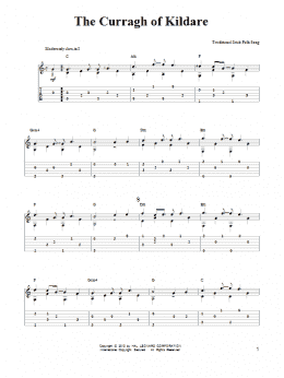 page one of The Curragh Of Kildare (Easy Guitar Tab)