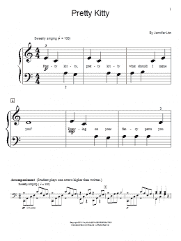page one of Pretty Kitty (Educational Piano)