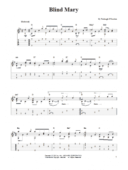 page one of Blind Mary (arr. Mark Phillips) (Easy Guitar Tab)