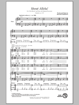 page one of Shout Allelu! (3-Part Mixed Choir)