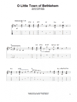 page one of O Little Town Of Bethlehem (Solo Guitar)