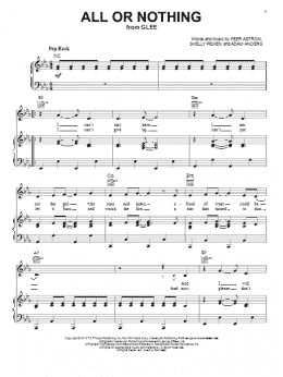 page one of All Or Nothing (Piano, Vocal & Guitar Chords (Right-Hand Melody))