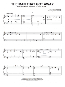 page one of The Man That Got Away (Piano Solo)