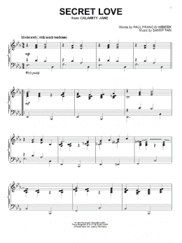 page one of Secret Love (Piano Solo)