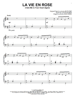 page one of La Vie En Rose (Take Me To Your Heart Again) (Piano Solo)