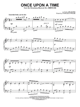 page one of Once Upon A Time (Piano Solo)