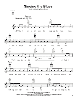 page one of Singing The Blues (Ukulele)