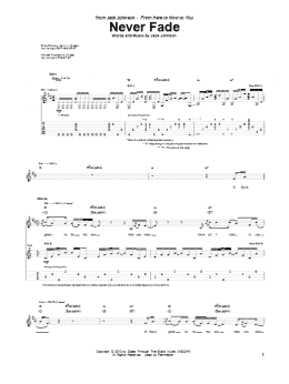 page one of Never Fade (Guitar Tab)