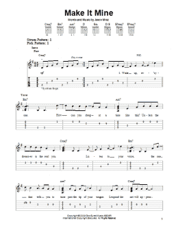 page one of Make It Mine (Easy Guitar Tab)