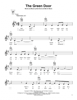 page one of The Green Door (Ukulele)