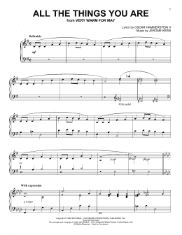 page one of All The Things You Are (Piano Solo)