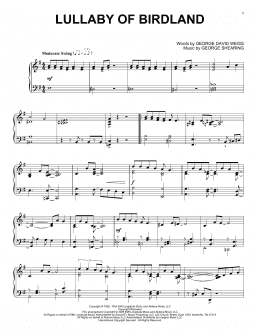 page one of Lullaby Of Birdland (Piano Solo)