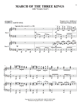 page one of March Of The Three Kings (Piano Duet)
