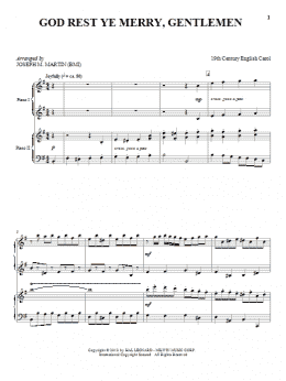 page one of God Rest Ye Merry, Gentlemen (Piano Duet)