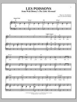 page one of Les Poissons (from The Little Mermaid) (Piano & Vocal)