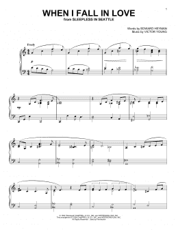 page one of When I Fall In Love (Piano Solo)